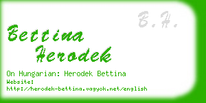 bettina herodek business card